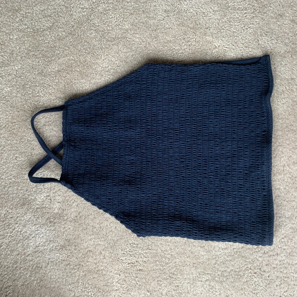 Navy Blue Semi-Halter Top